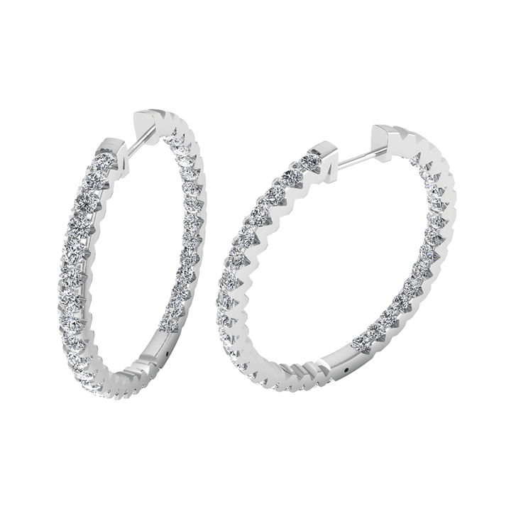 Hoop  Earrings TCW 2.00 CTS