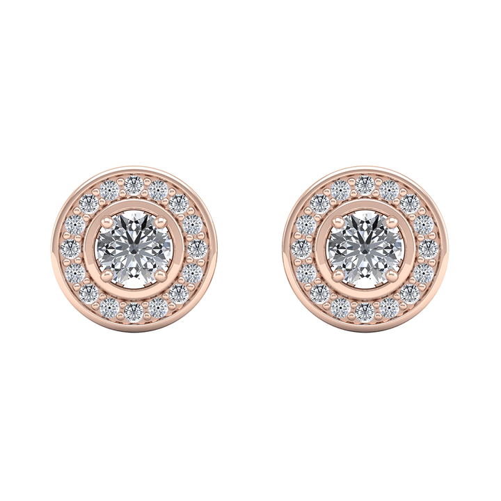 Circular Motif CZ Diamond Earrings - 1.5 ct Total Weight