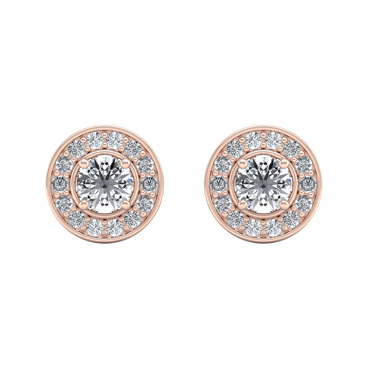 Circular Motif CZ Diamond Earrings - 3.0 ct Total Weight