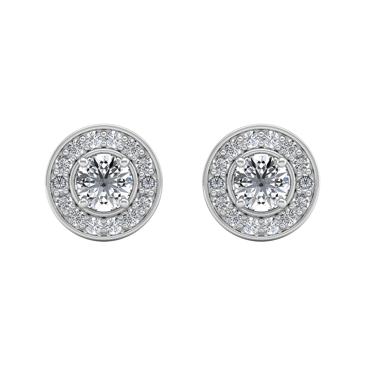 Circular Motif CZ Diamond Earrings - 3.0 ct Total Weight