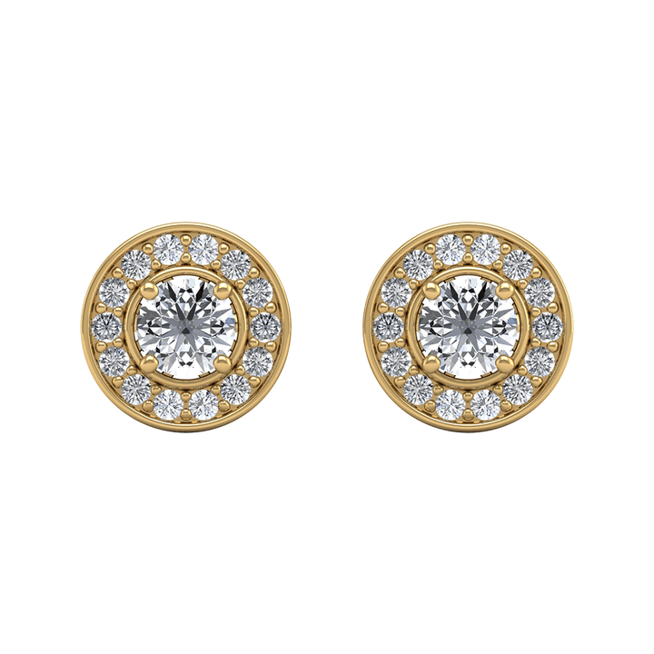 Circular Motif CZ Diamond Earrings - 3.0 ct Total Weight