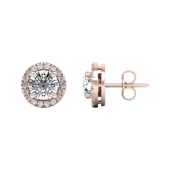 Circular Motif CZ Diamond Earrings - 3.0 Carat Total Weight