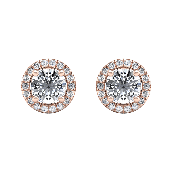 Circular Motif CZ Diamond Earrings - 3.0 Carat Total Weight