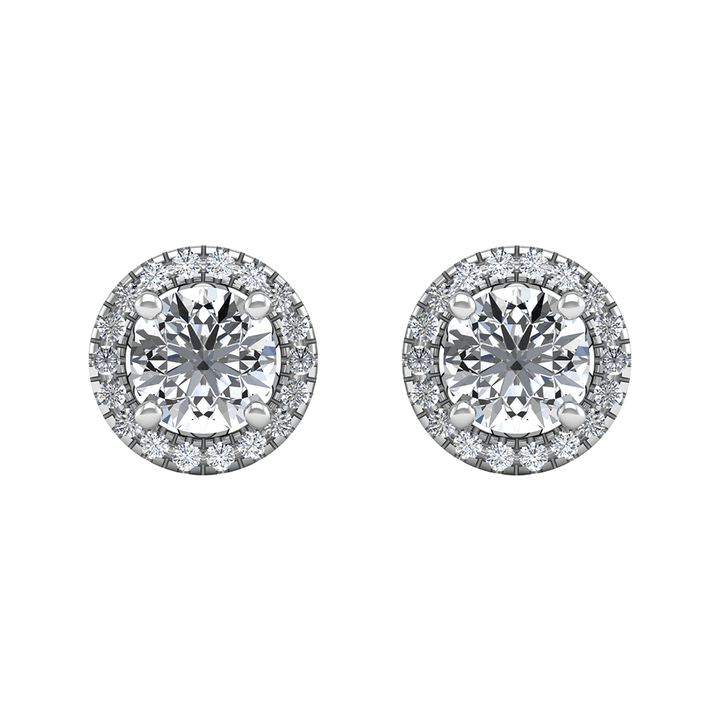 Circular Motif CZ Diamond Earrings - 3.0 Carat Total Weight