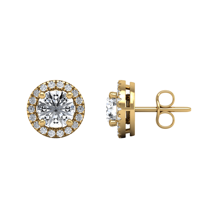 Circular Motif CZ Diamond Earrings - 3.0 Carat Total Weight