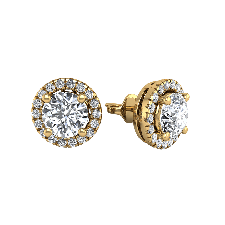 Circular Motif CZ Diamond Earrings - 3.0 Carat Total Weight