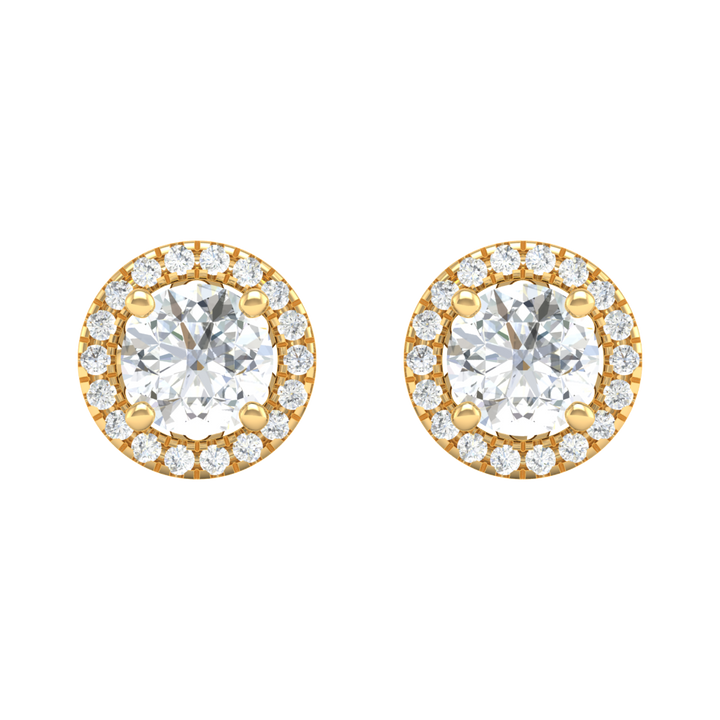 Circular Motif CZ Diamond Earrings - 3.0 Carat Total Weight