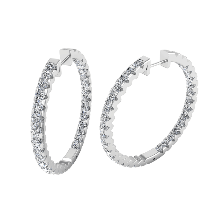 Hoop  Earrings TCW 4.00 CTS