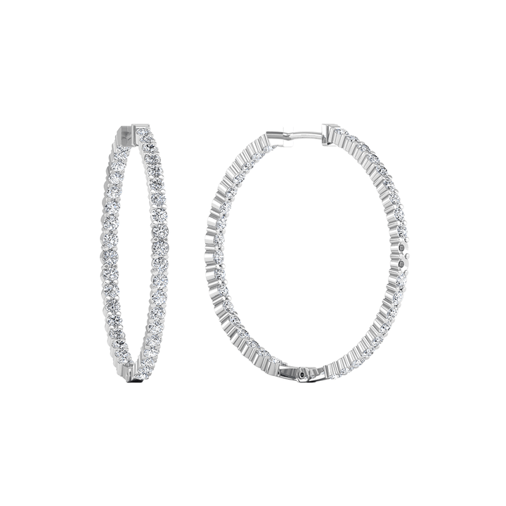 Hoop  Earrings TCW 3.00 CTS