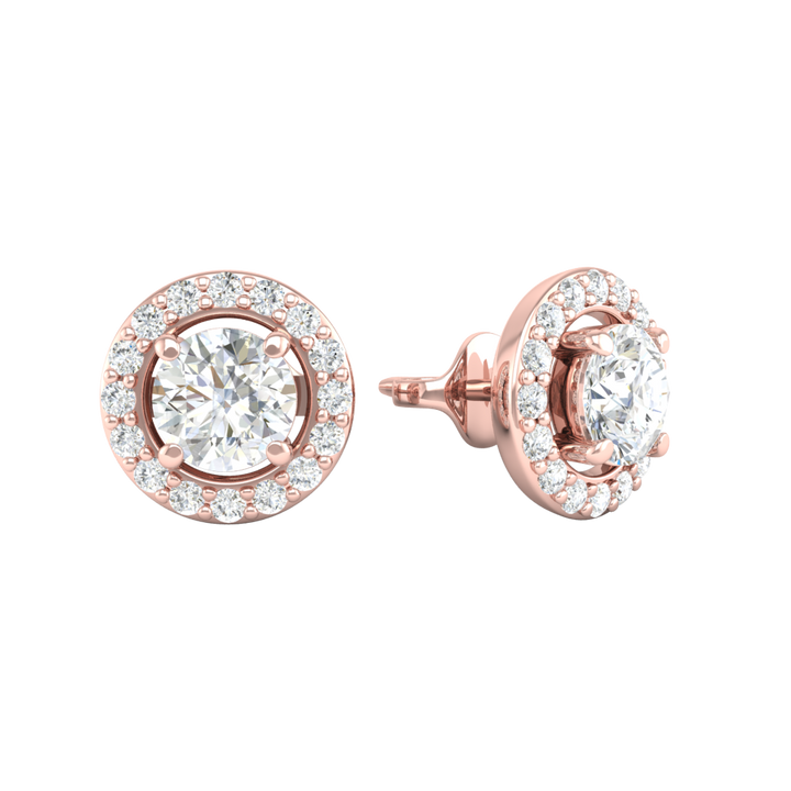 Circular Motif CZ Diamond Earrings - 2.0 Carat Total Weight