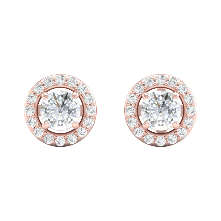 Circular Motif CZ Diamond Earrings - 2.0 Carat Total Weight