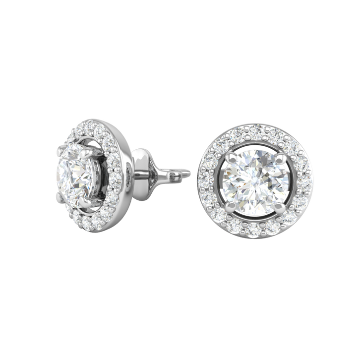 Circular Motif CZ Diamond Earrings - 2.0 Carat Total Weight