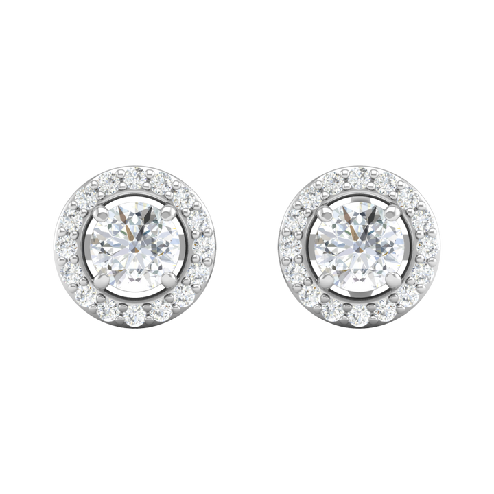 Circular Motif CZ Diamond Earrings - 2.0 Carat Total Weight