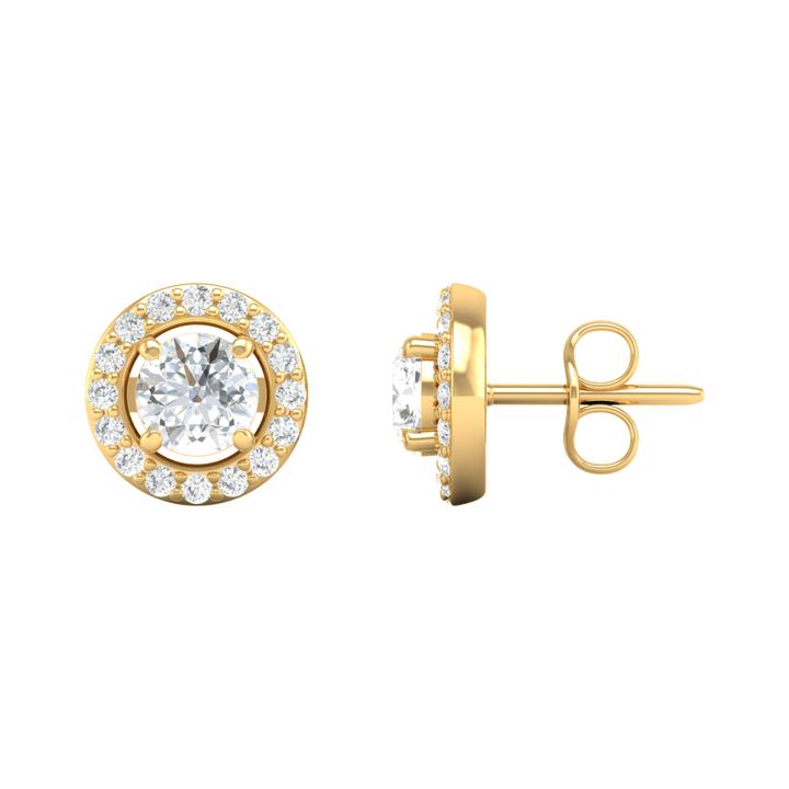 Circular Motif CZ Diamond Earrings - 2.0 Carat Total Weight