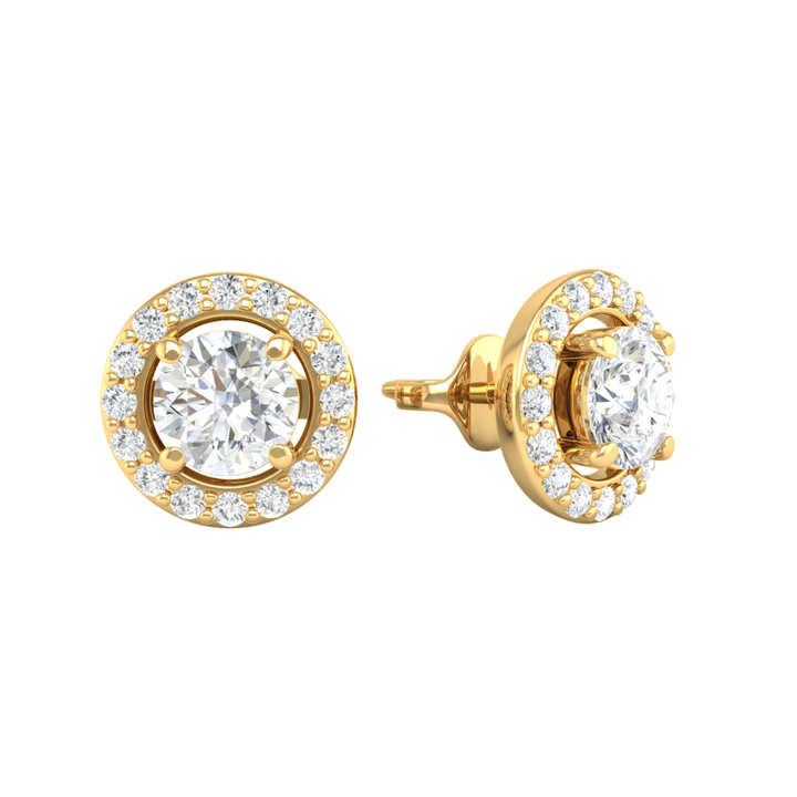 Circular Motif CZ Diamond Earrings - 2.0 Carat Total Weight