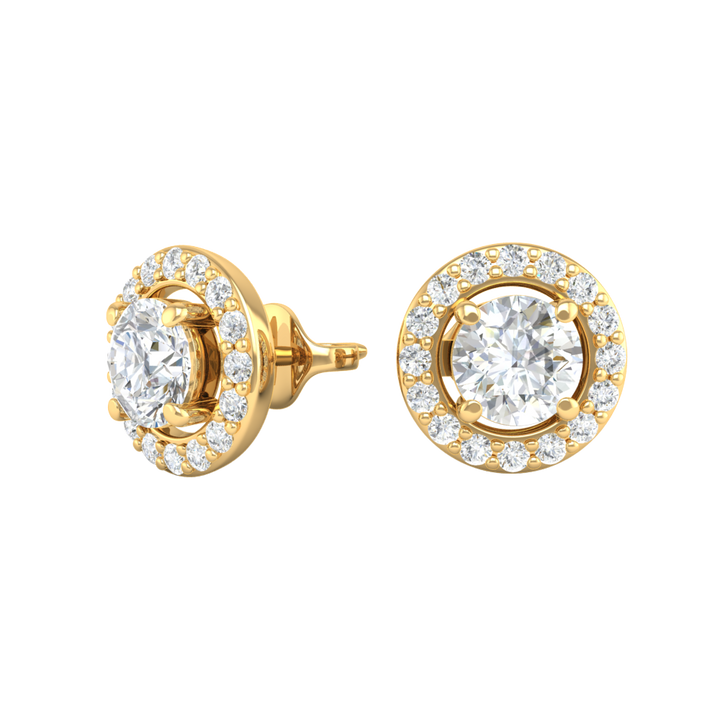 Circular Motif CZ Diamond Earrings - 2.0 Carat Total Weight