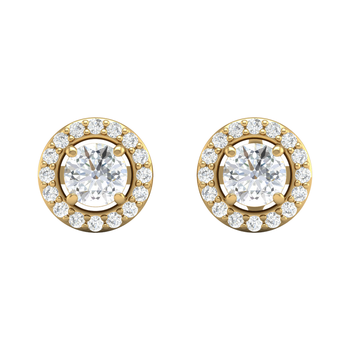 Circular Motif CZ Diamond Earrings - 2.0 Carat Total Weight