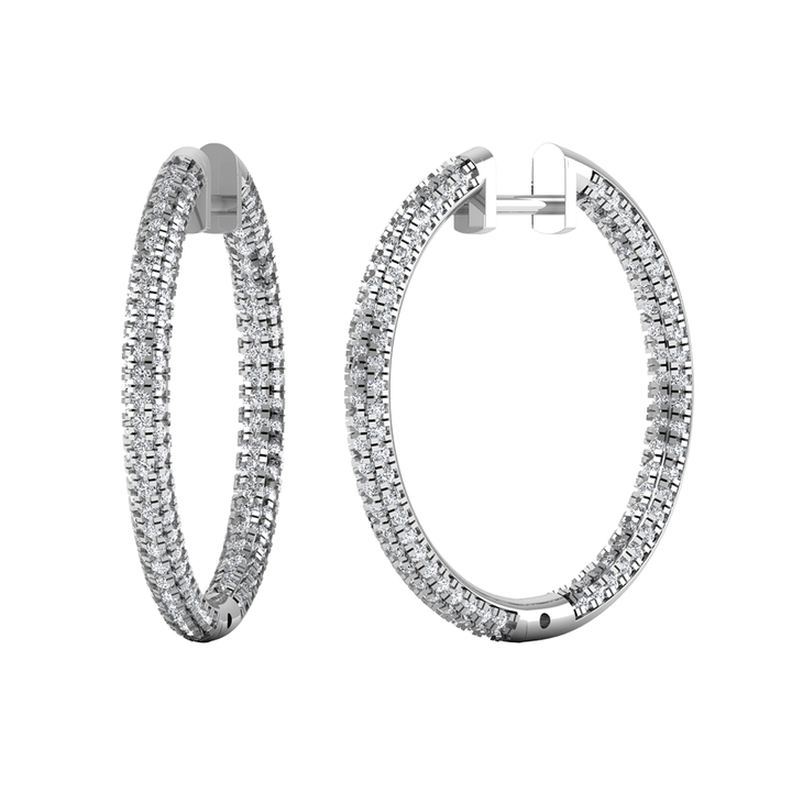 Hoop Earrings TCW 2.25 CTS