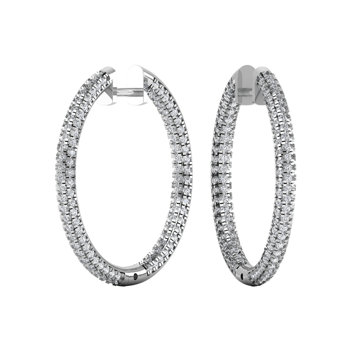 Hoop Earrings TCW 2.25 CTS