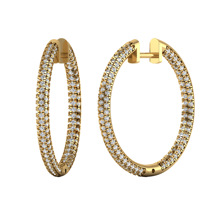 Hoop Earrings TCW 2.25 CTS