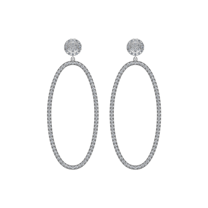 Hoop  Earrings TCW 2.70 CTS