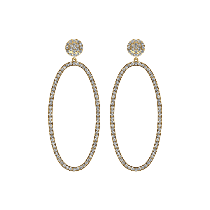 Hoop  Earrings TCW 2.70 CTS