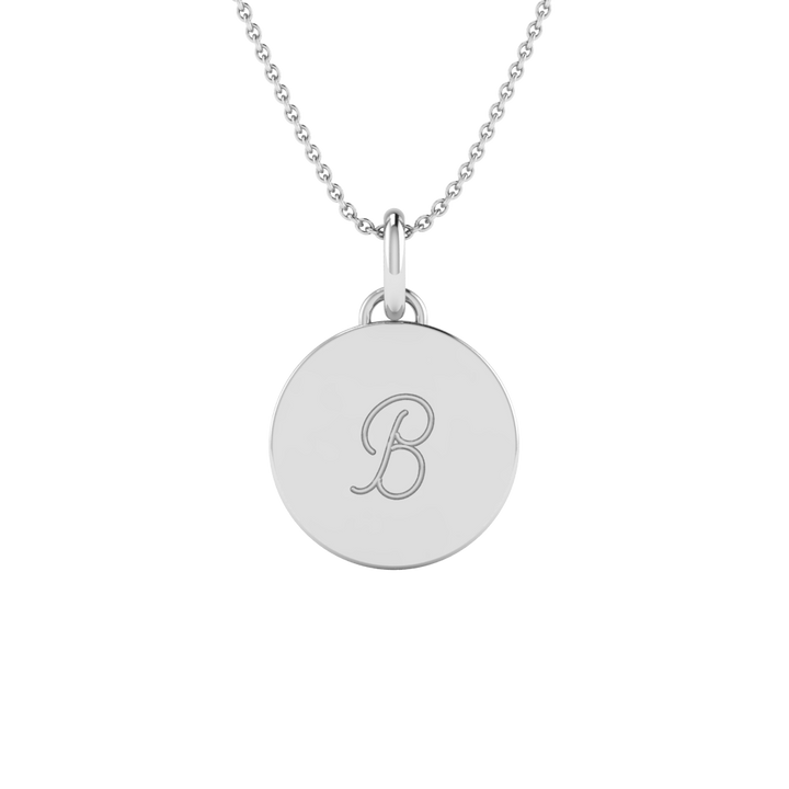 BlueJwel’s Versatile 'B' letter 3-in-1 Sterling Silver Pendant with CZ Diamonds