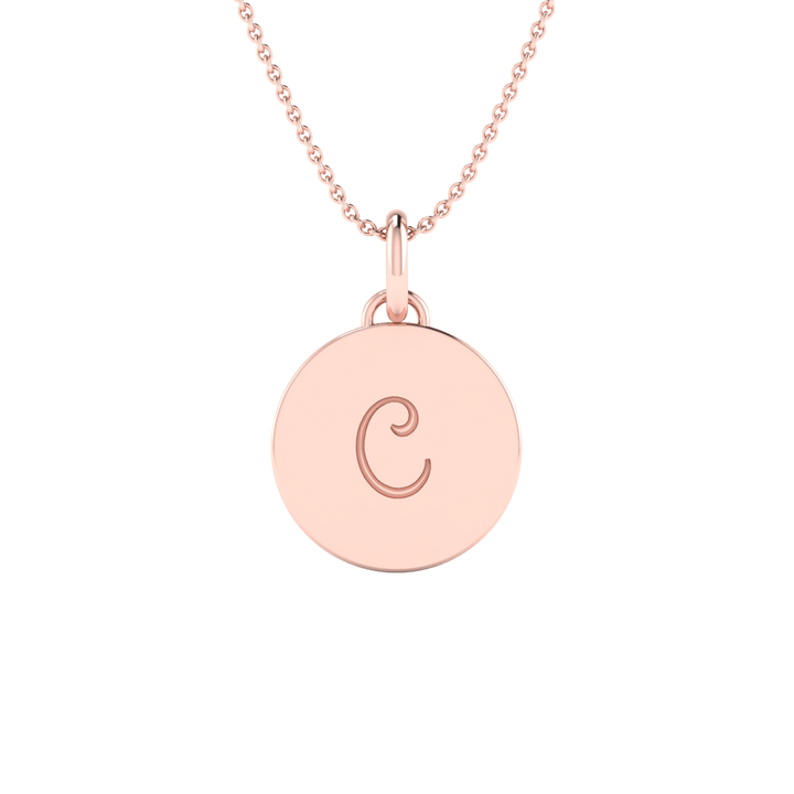 BlueJwel’s Versatile 'C' letter 3-in-1 Sterling Silver Pendant with CZ Diamonds