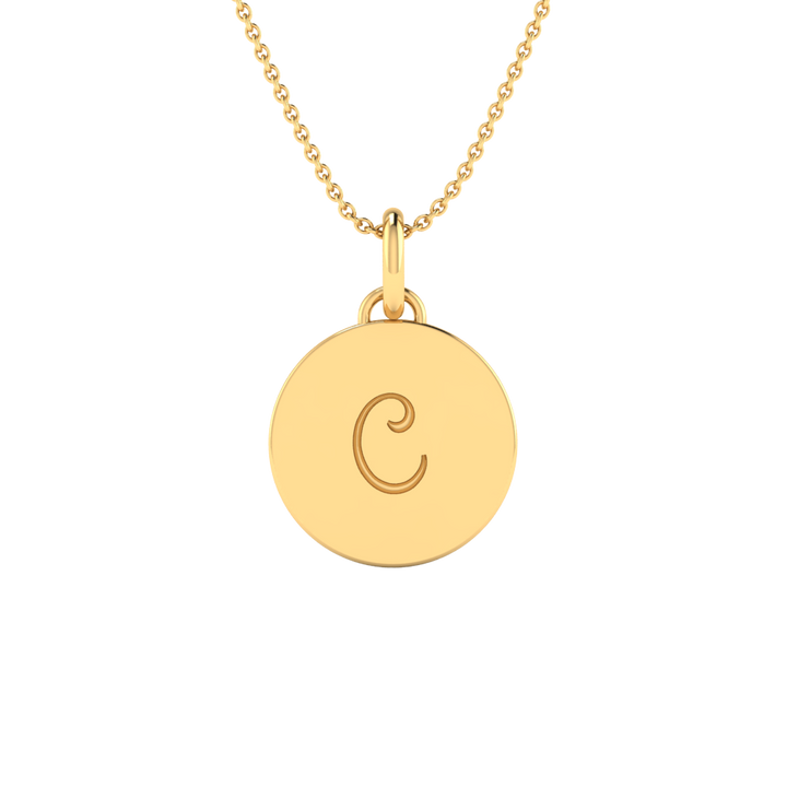 BlueJwel’s Versatile 'C' letter 3-in-1 Sterling Silver Pendant with CZ Diamonds