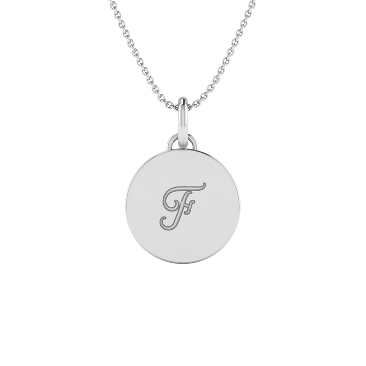 BlueJwel’s Versatile 'F' letter 3-in-1 Sterling Silver Pendant with CZ Diamonds