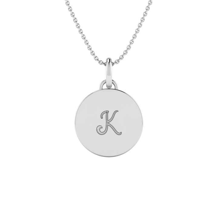 BlueJwel’s Versatile 'K' letter 3-in-1 Sterling Silver Pendant with CZ Diamonds