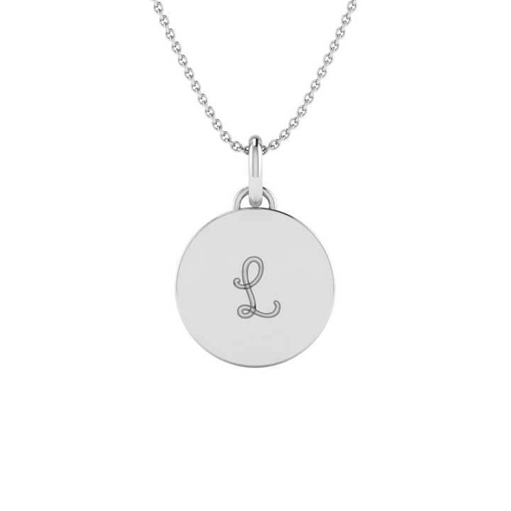 BlueJwel’s Versatile 'L' letter 3-in-1 Sterling Silver Pendant with CZ Diamonds