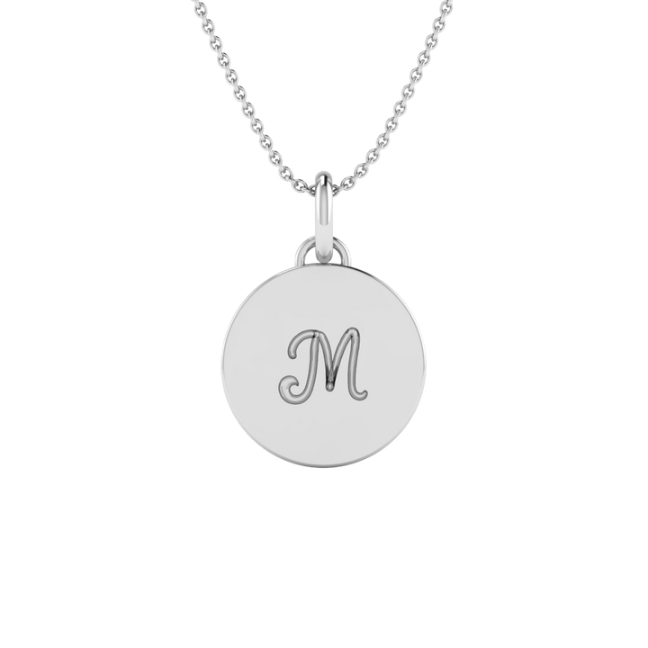 BlueJwel’s Versatile 'M' letter 3-in-1 Sterling Silver Pendant with CZ Diamonds