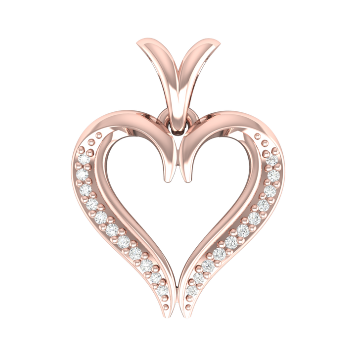 Radiant Heart Arm Pendant in Sterling Silver