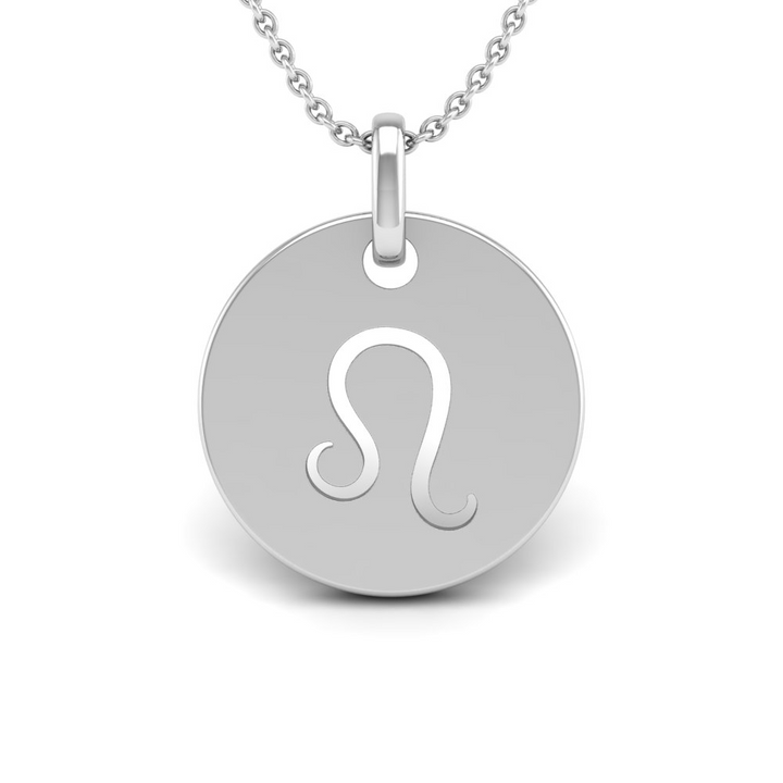 Leo (July 23 - August 22) "BlueJwel's Leo Laser Cut Zodiac Pendant in 925 Sterling Silver"