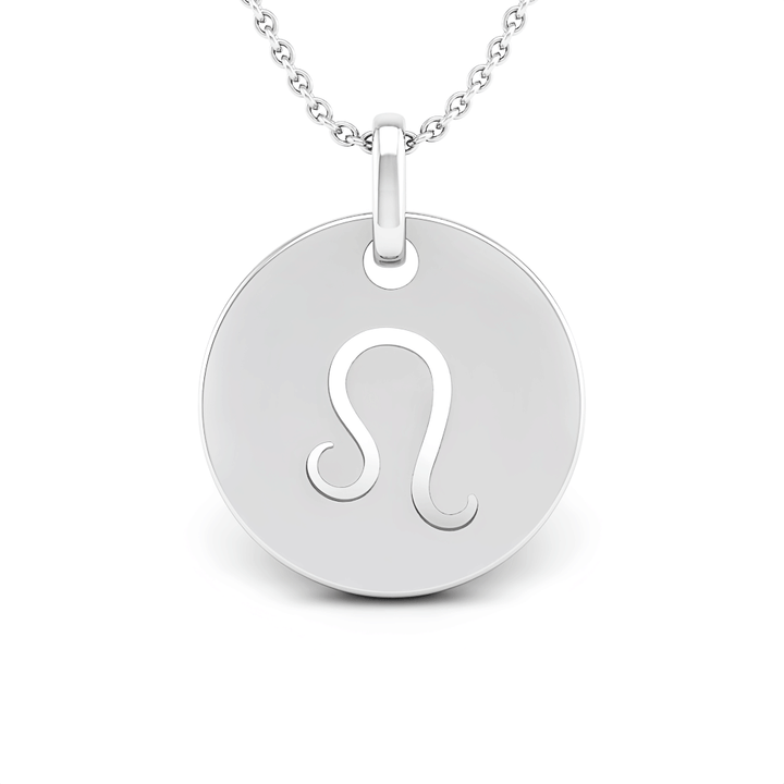 Leo (July 23 - August 22) "BlueJwel's Leo Laser Cut Zodiac Pendant in 925 Sterling Silver"