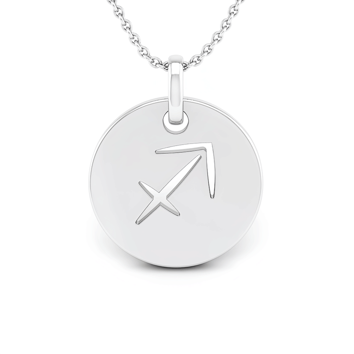 Sagittarius (November 22 - December 21) "BlueJwel's Sagittarius Laser Cut Zodiac Pendant in 925 Sterling Silver"