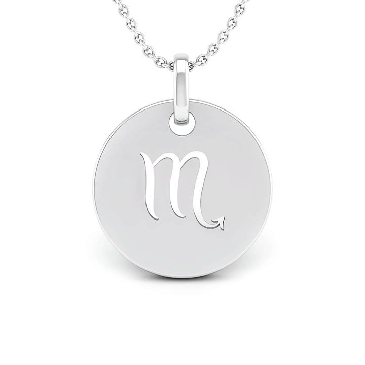 Scorpio (October 23 - November 21) "BlueJwel's Scorpio Laser Cut Zodiac Pendant in 925 Sterling Silver"