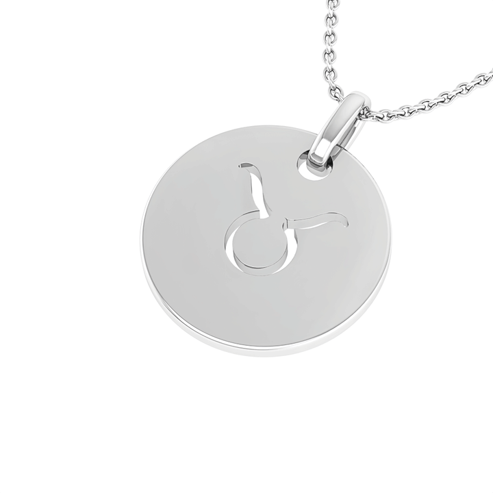 Taurus (April 20 - May 20) "BlueJwel's Taurus Laser Cut Zodiac Pendant in 925 Sterling Silver"