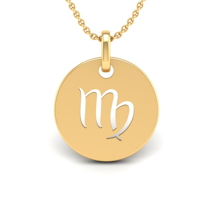 Virgo (August 23 - September 22) "BlueJwel's Virgo Laser Cut Zodiac Pendant in 925 Sterling Silver"