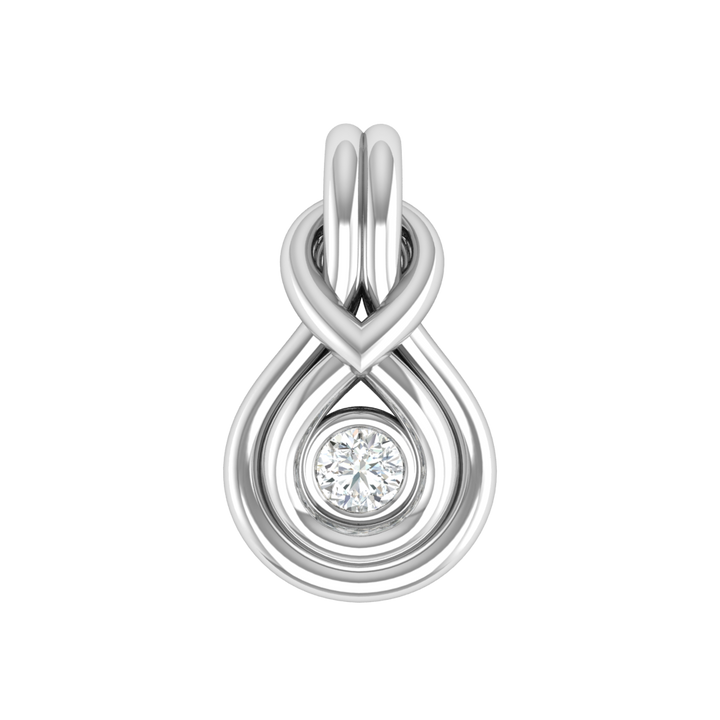 Fashion / Hidden 925 Silver CZ Pendant