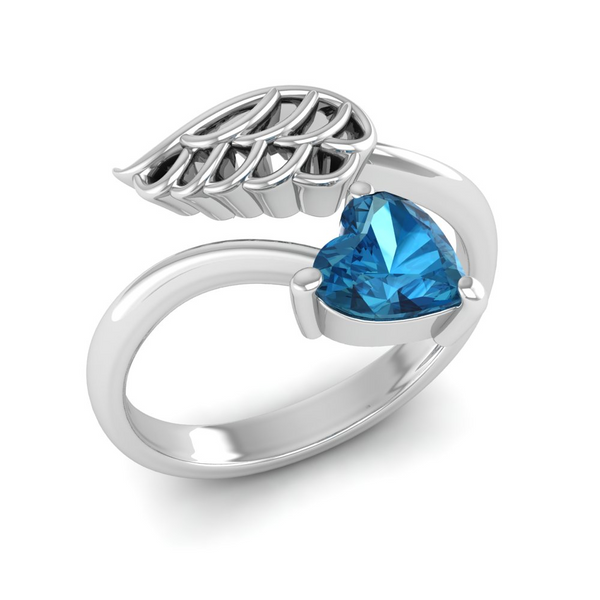 December - Turquoise: "Turquoise Angel Wing Ring - Tranquil Beauty to End the Year"