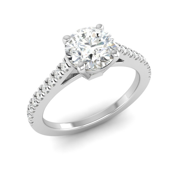 April - Diamond "BlueJwel's Round Diamond Solitaire Ring - Everlasting Sparkle"