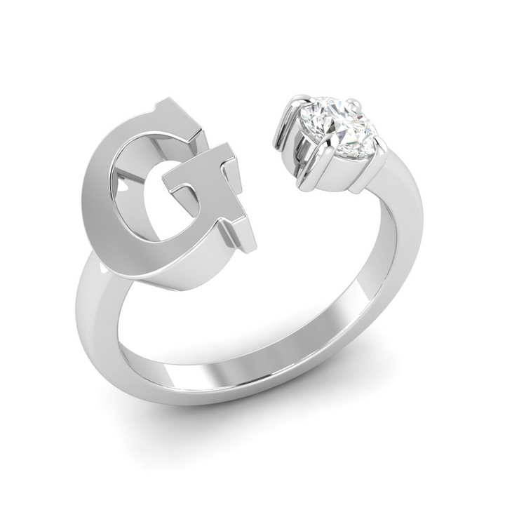 'G' Initial Ring with Diamond