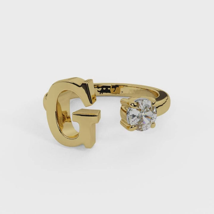 'G' Initial Ring with Diamond